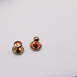 Antique Sterling Silver and Gold Filled Collar Studs